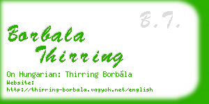 borbala thirring business card